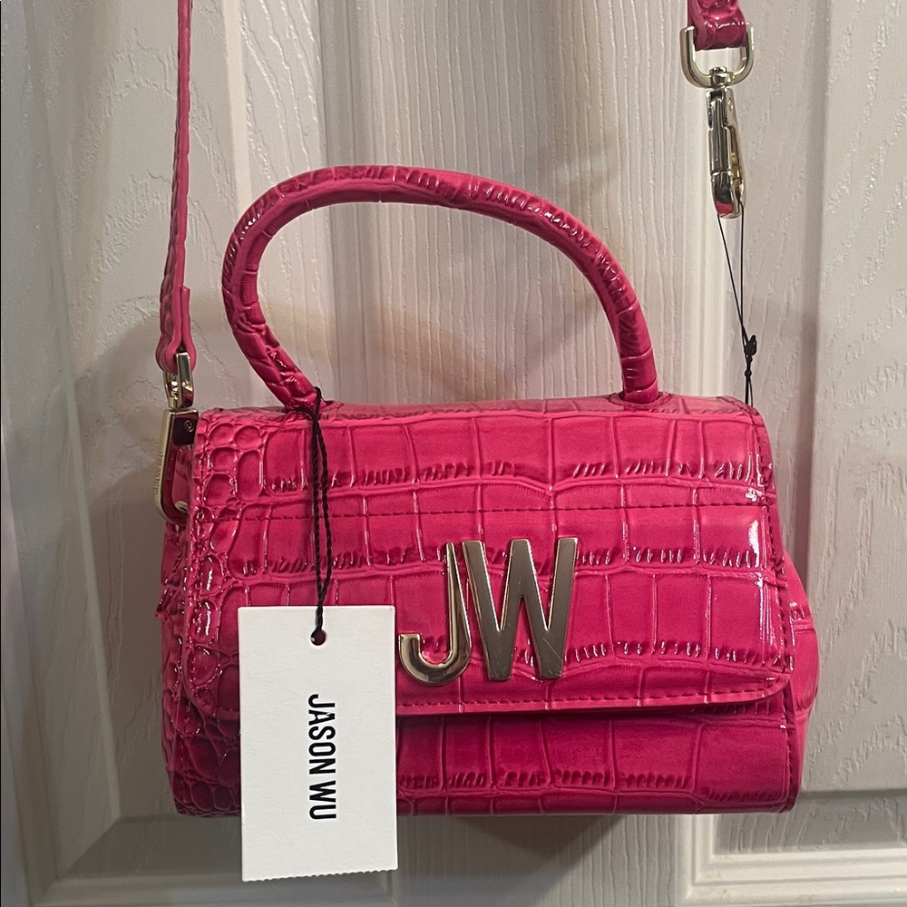 Jason Wu Pink Croc-Embossed Women's Bag
